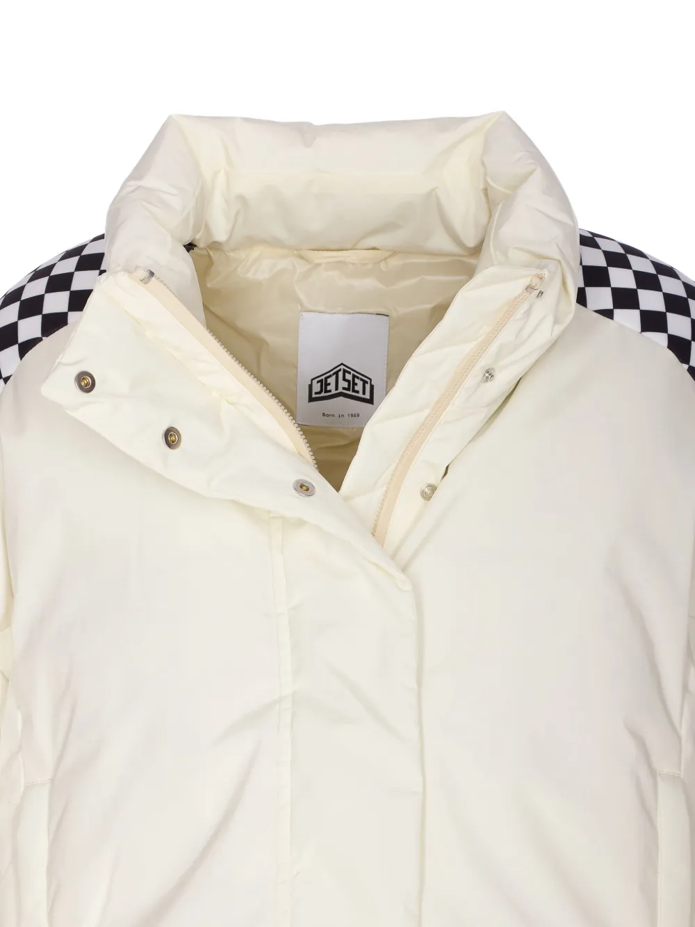 Jetset Stars Checkerboard Padded Jacket In Multi
