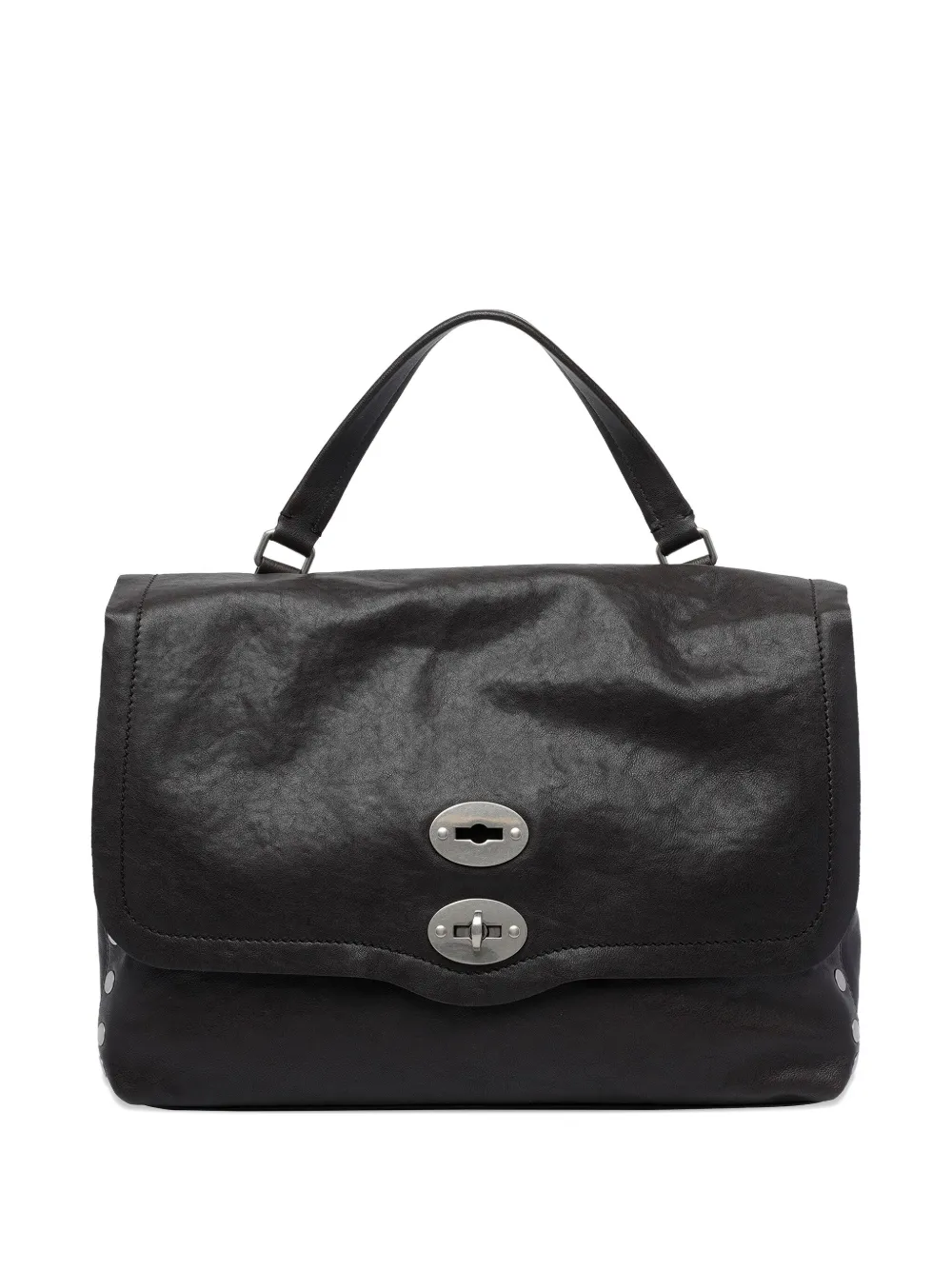 Zanellato Medium Postina® Turn-lock Cross Body Bag In Black