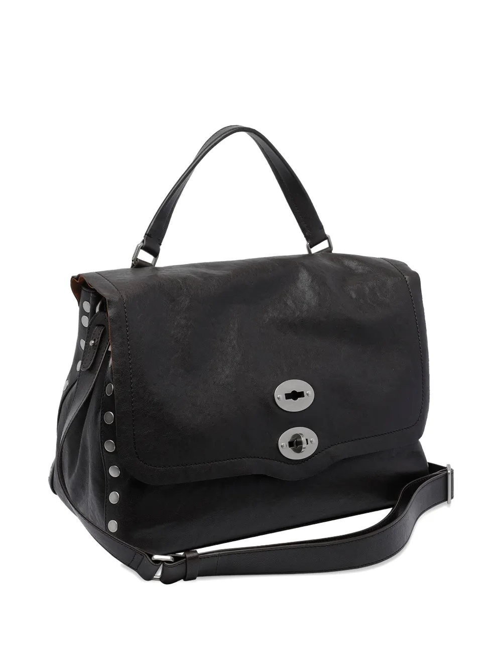 Zanellato Postina medium crossbodytas met draaislot Zwart