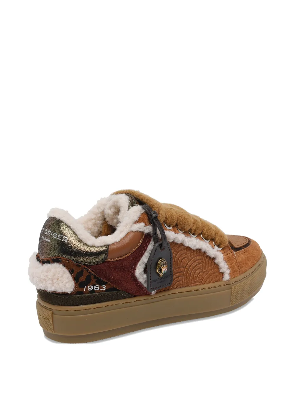 Kurt Geiger London Southbank Tag suède sneakers Bruin