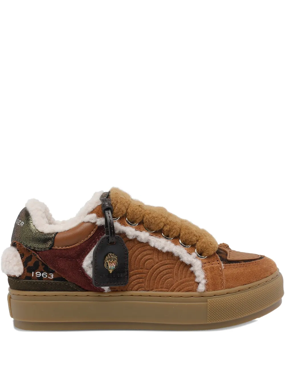 Kurt Geiger London Southbank Tag suede sneakers Bruin