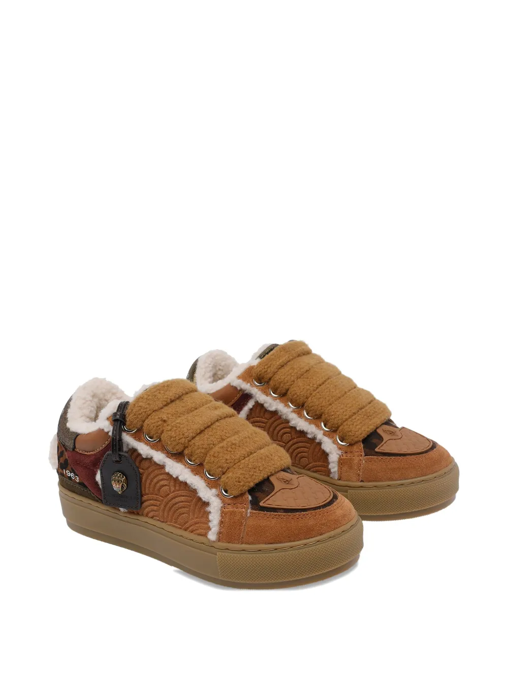 Kurt Geiger London Southbank Tag suede sneakers - Bruin