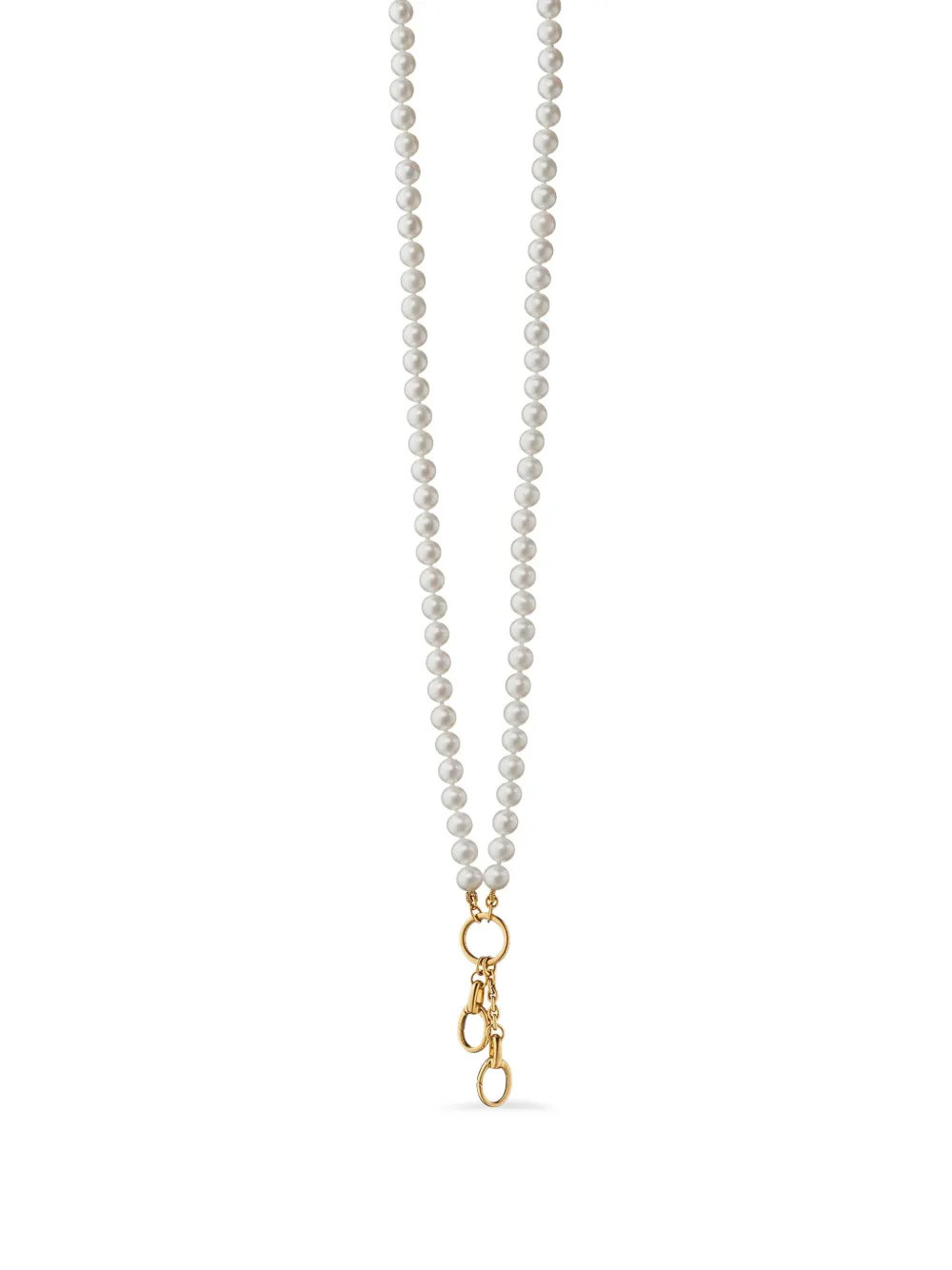 MONICA RICH KOSANN sterling silver Two Station pearl necklace - Weiß