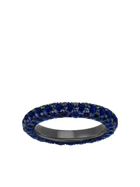 graziela 18K white gold Three Sided sapphire ring