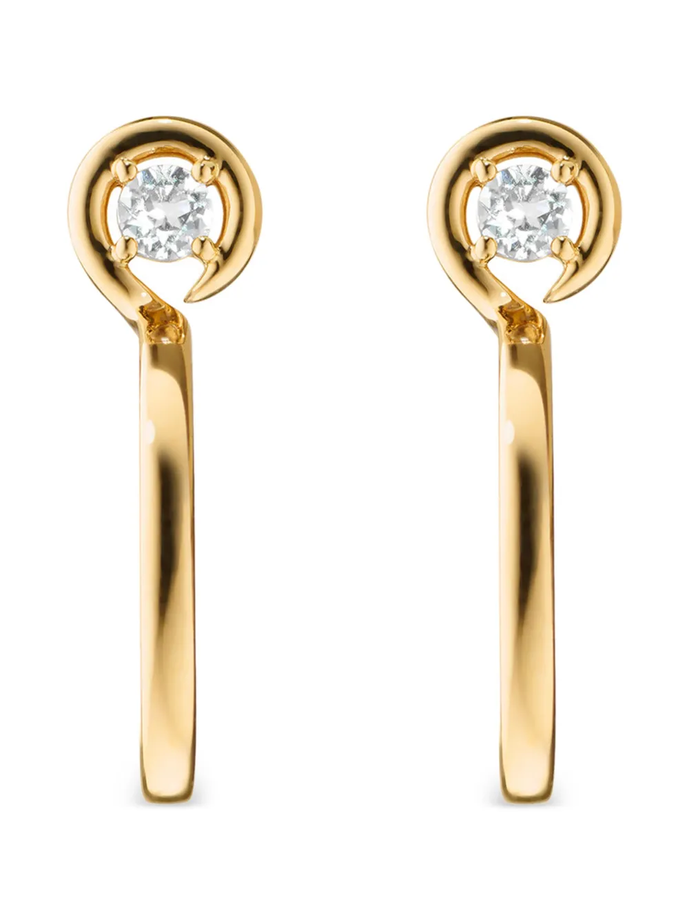Monica Rich Kosann 18k Yellow Gold Infinity Hoop Earrings In Gold