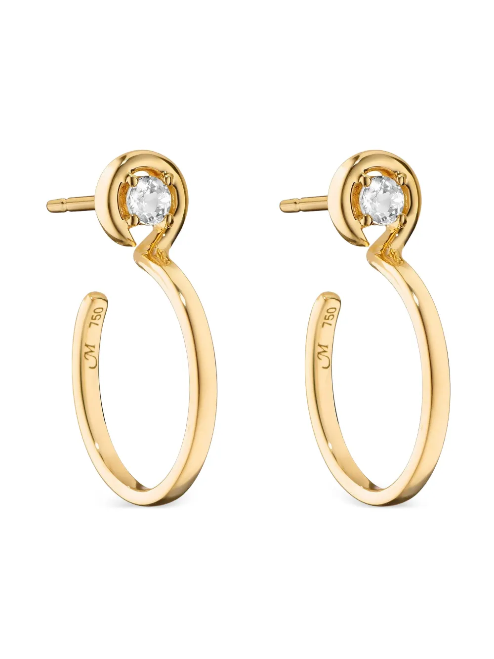 Monica Rich Kosann 18k Yellow Gold Infinity Hoop Earrings In Gold