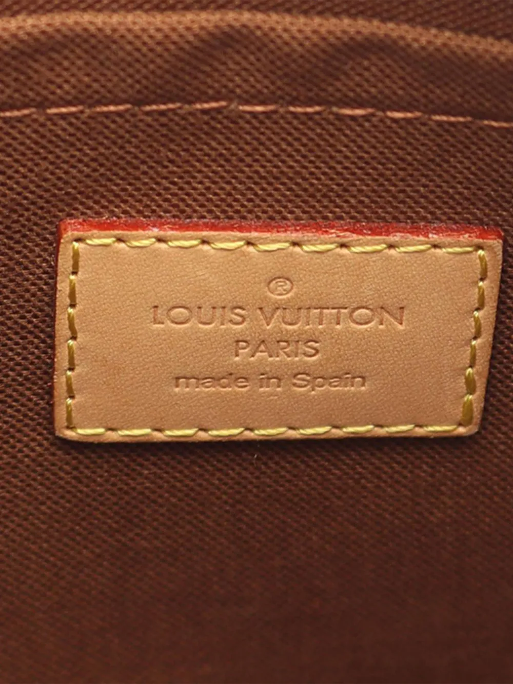 Pre-owned Louis Vuitton 2011 Monogram Odeon Pm Crossbody Bag In Brown
