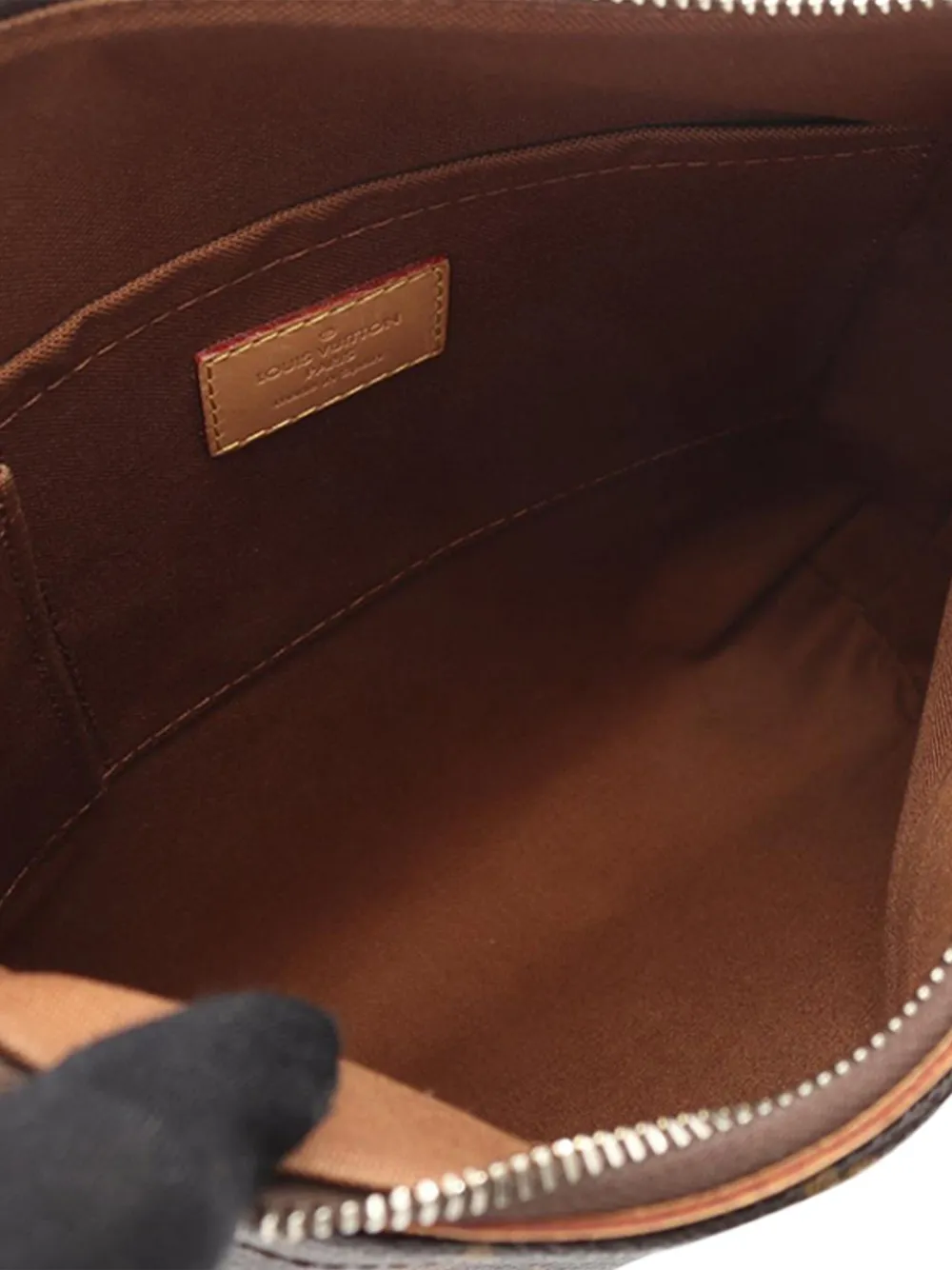 Pre-owned Louis Vuitton 2011 Monogram Odeon Pm Crossbody Bag In Brown