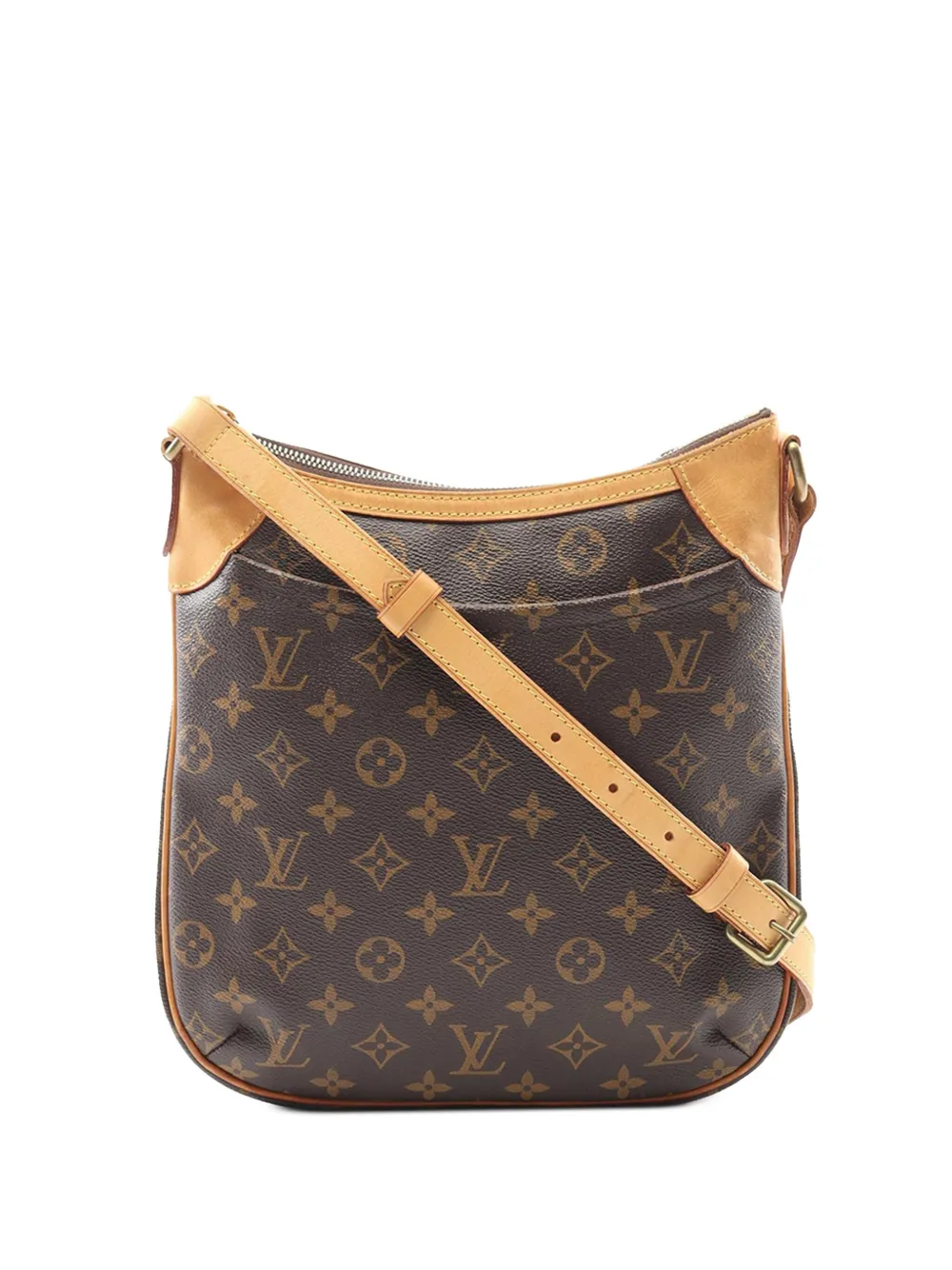 Pre-owned Louis Vuitton 2011 Monogram Odeon Pm Crossbody Bag In Brown