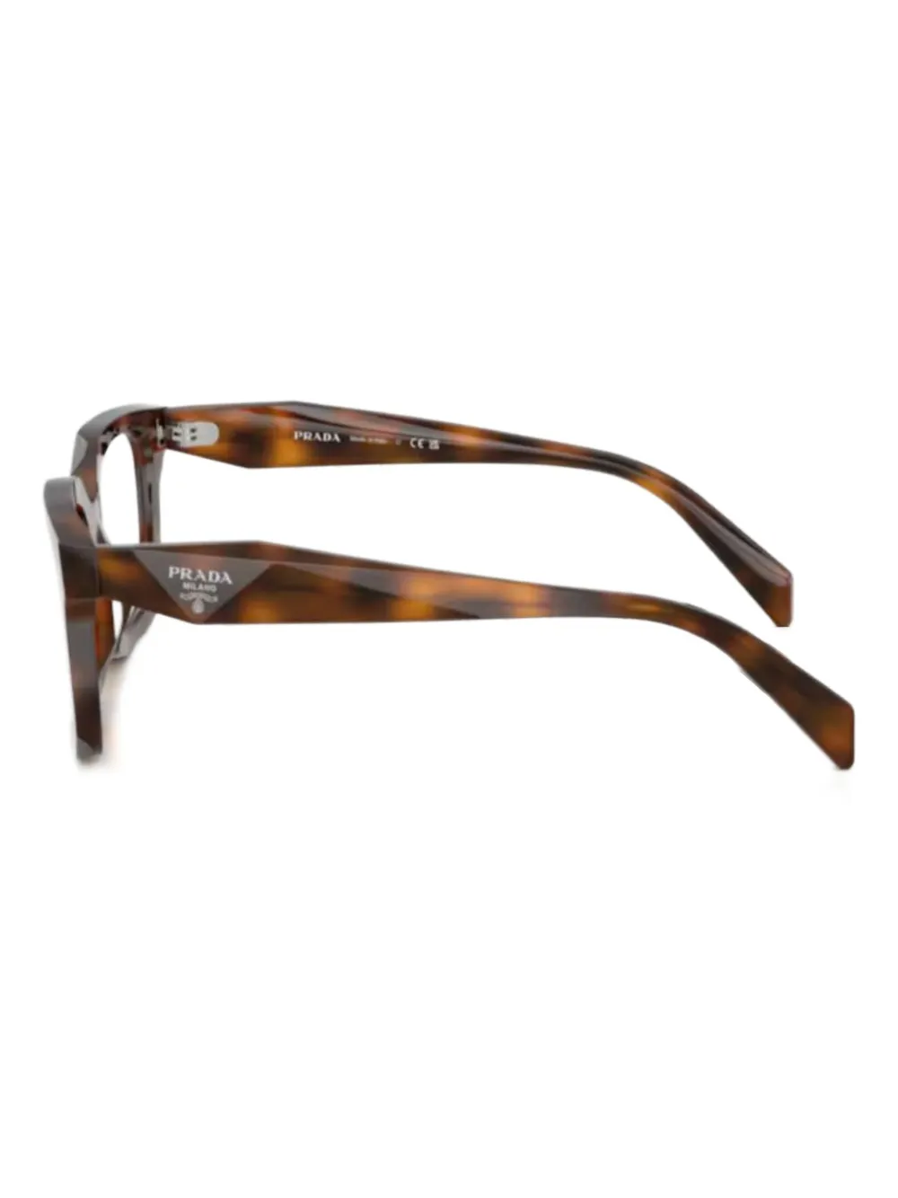 Prada Eyewear Bril met geometrisch montuur Bruin