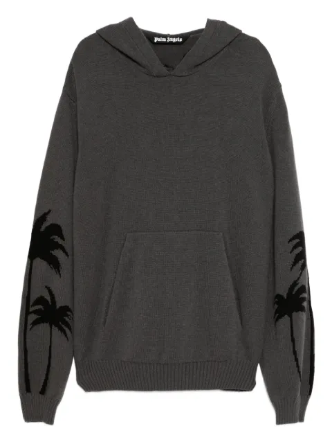 Palm Angels palm-print hooded jumper