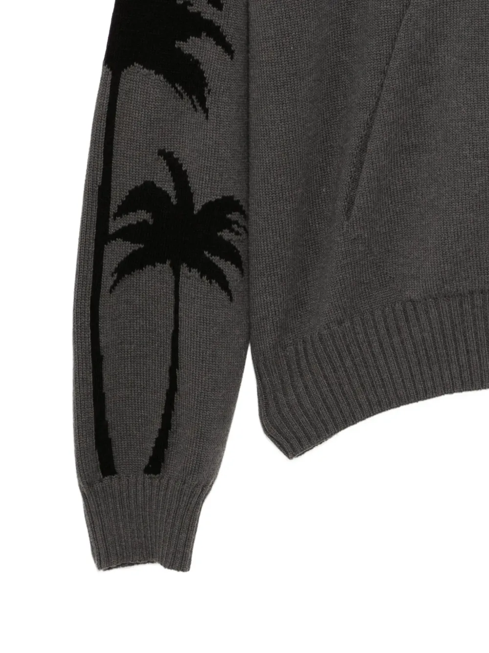 Palm Angels Trui met palmprint en capuchon Grijs