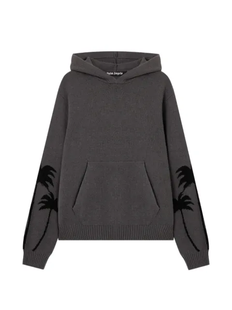 Palm Angels palm-print hooded jumper