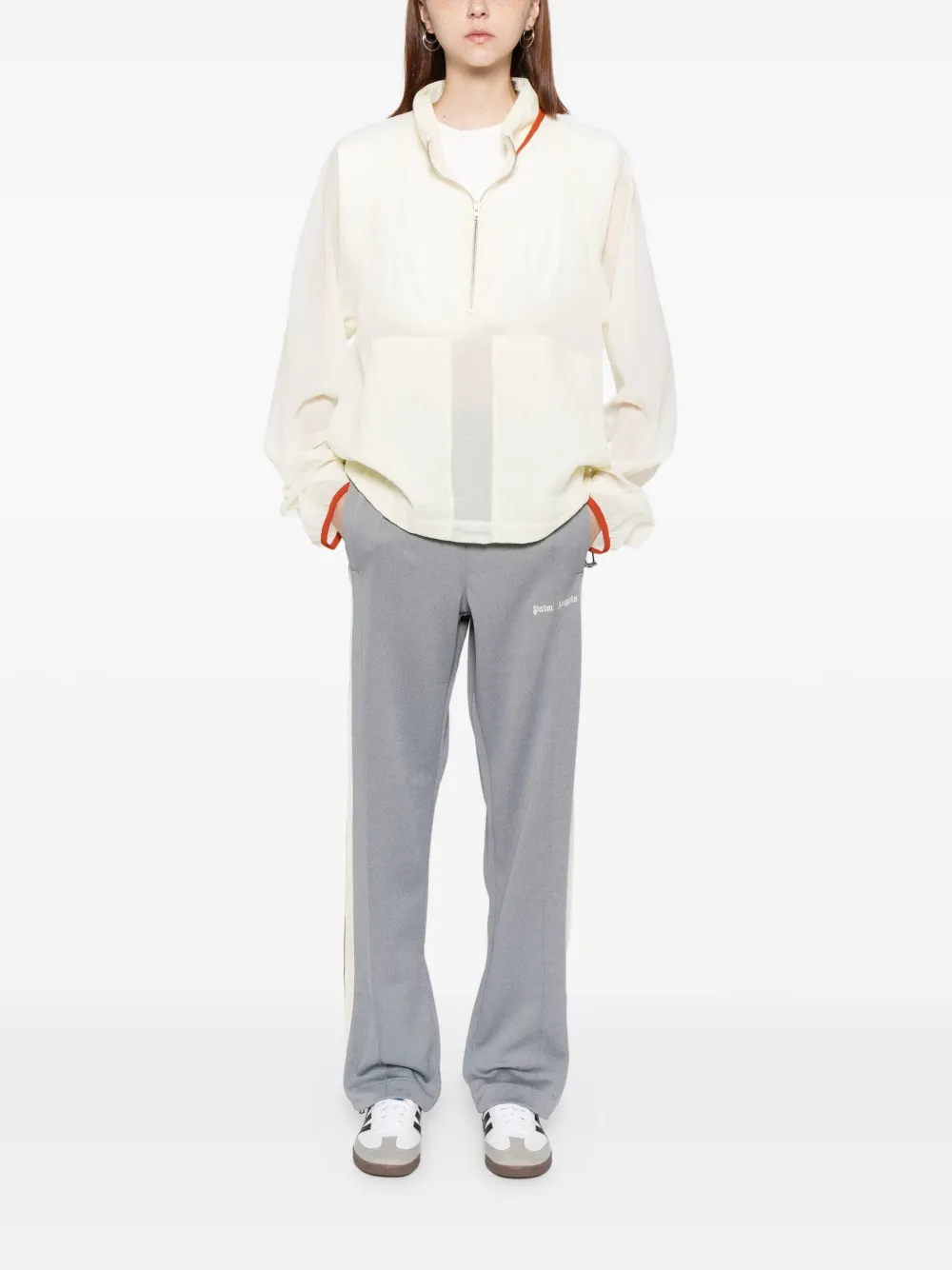 Palm Angels Broek met geborduurd logo - Grijs