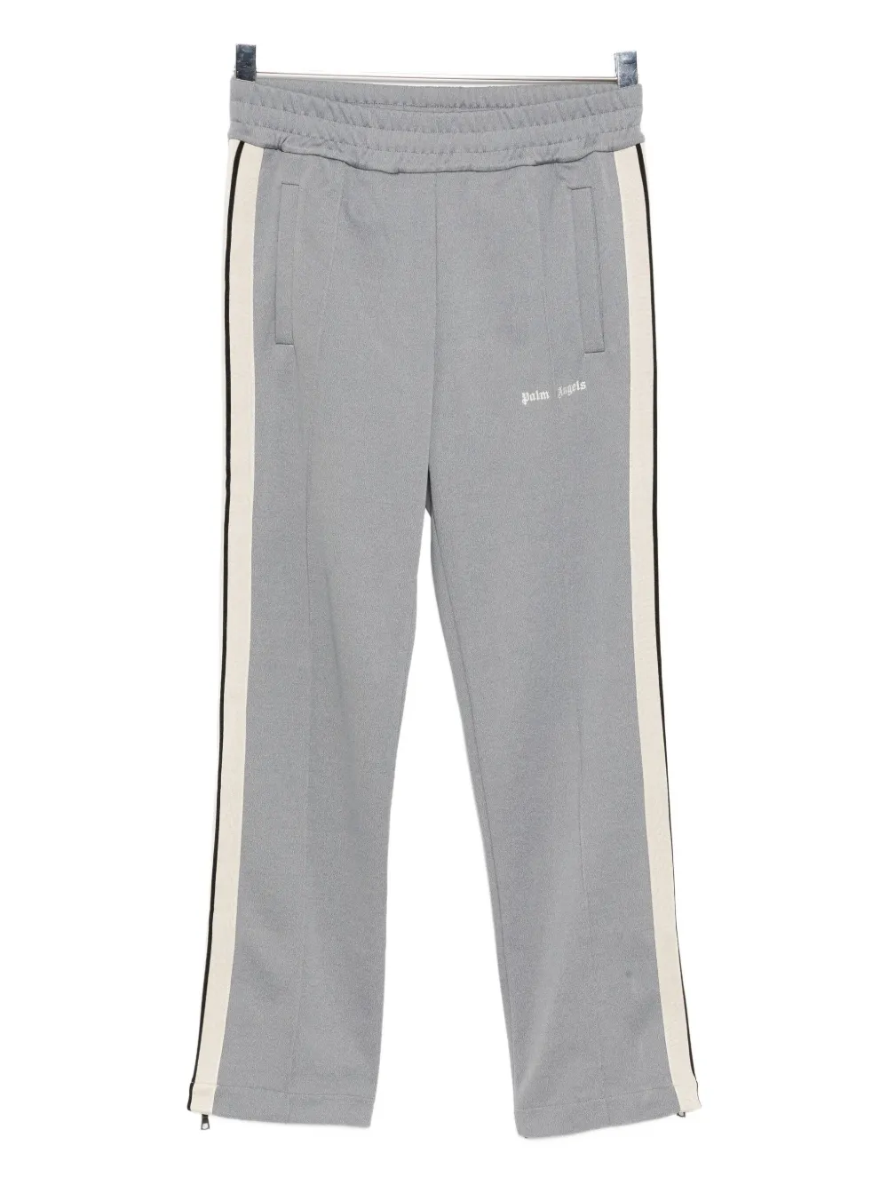 Palm Angels logo-embroidered trousers - Grigio
