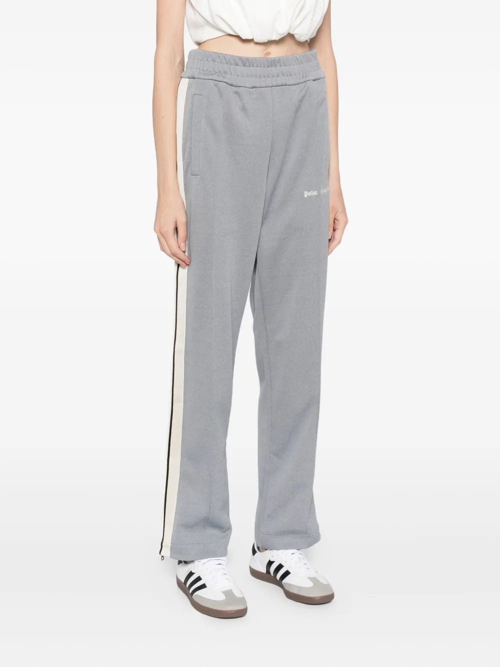 Palm Angels Broek met geborduurd logo Grijs