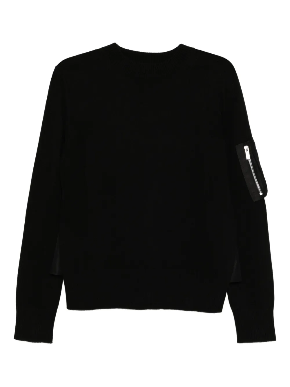 sacai ナイロンパッチ プルオーバー - ブラック sacai ナイロンパッチ プルオーバー - ブラック