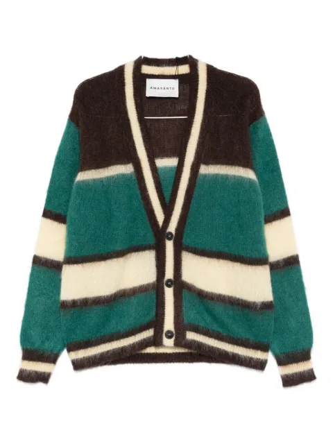 AMARANTO  V-neck striped cardigan