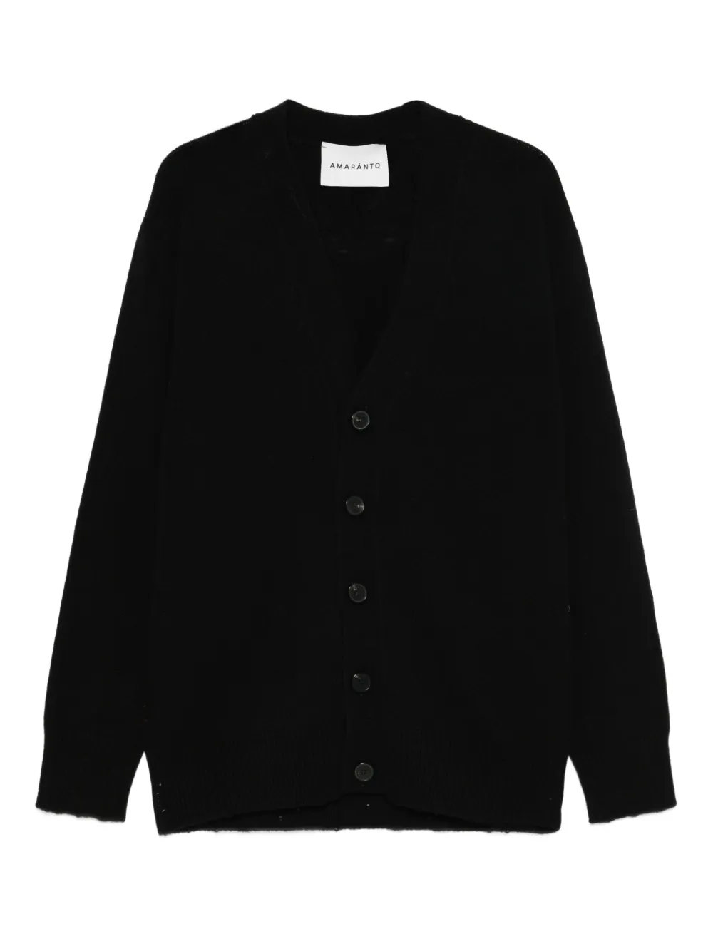 AMARANTO  fine-knit cardigan | Black | Image 1