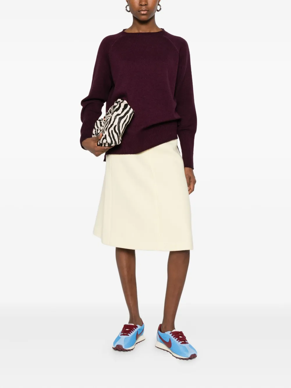 Base Wool Crewneck Sweater In Brown