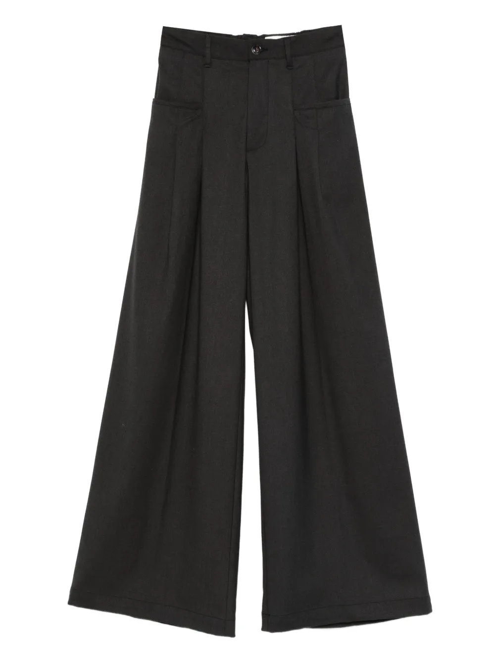 White Sand silk blend flared trousers | Grey | Image 1