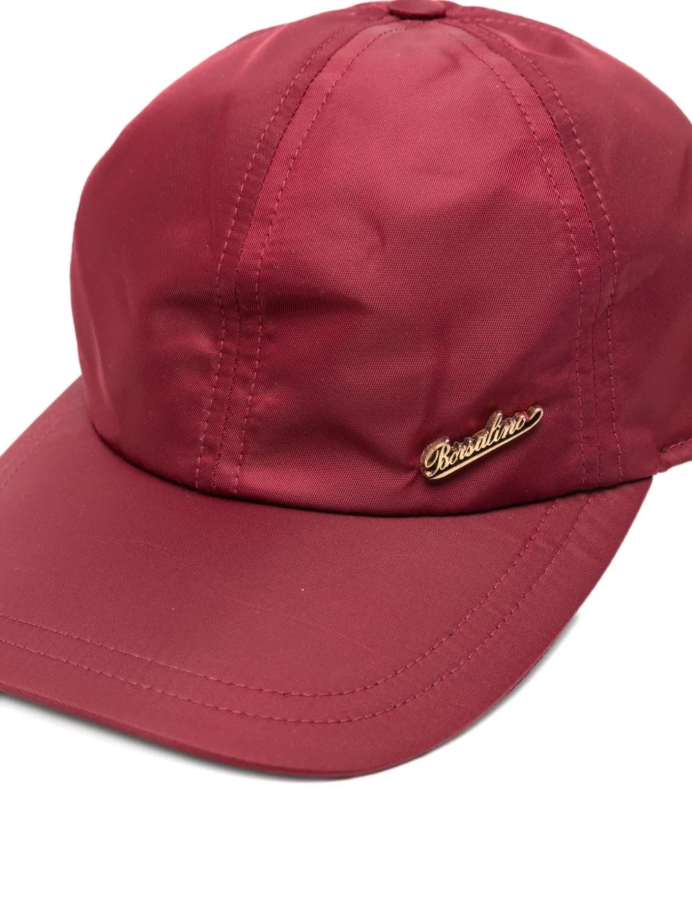 Borsalino logo-appliqué cap - Rood