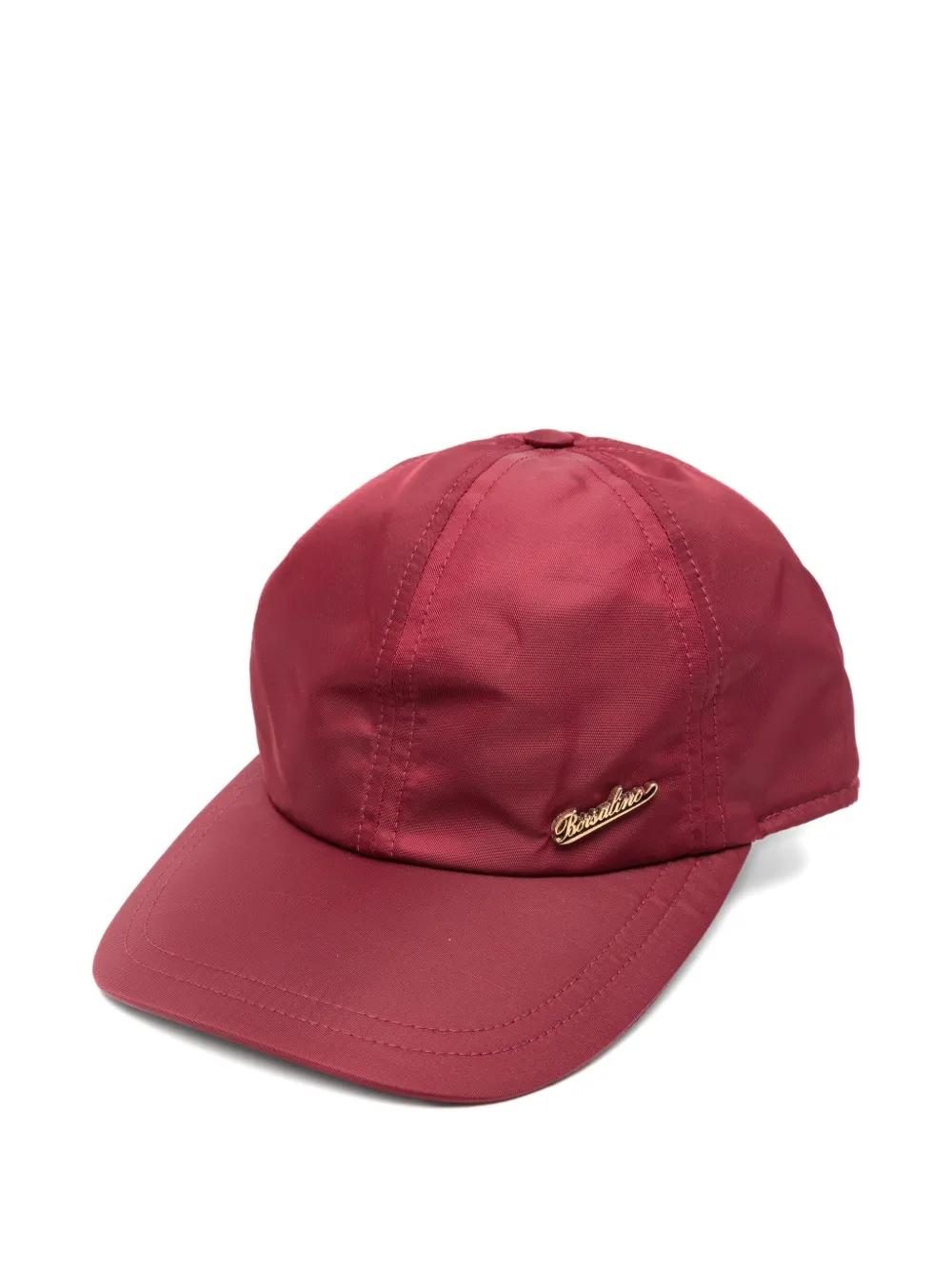 Borsalino logo-appliqué cap - Rosso