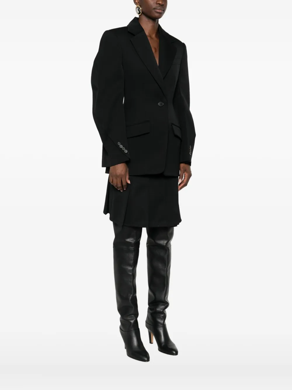 Givenchy Wool Single-breasted Jacket In Black
