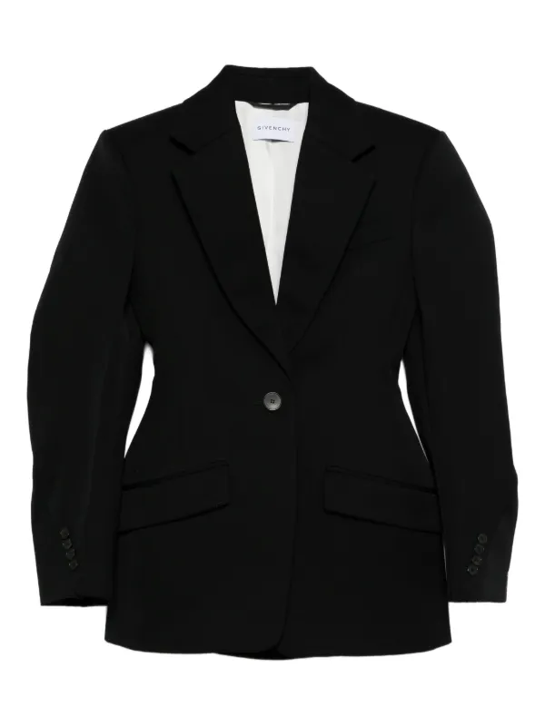 Givenchy Single-breasted Cocoon Jacket in Wool in Black