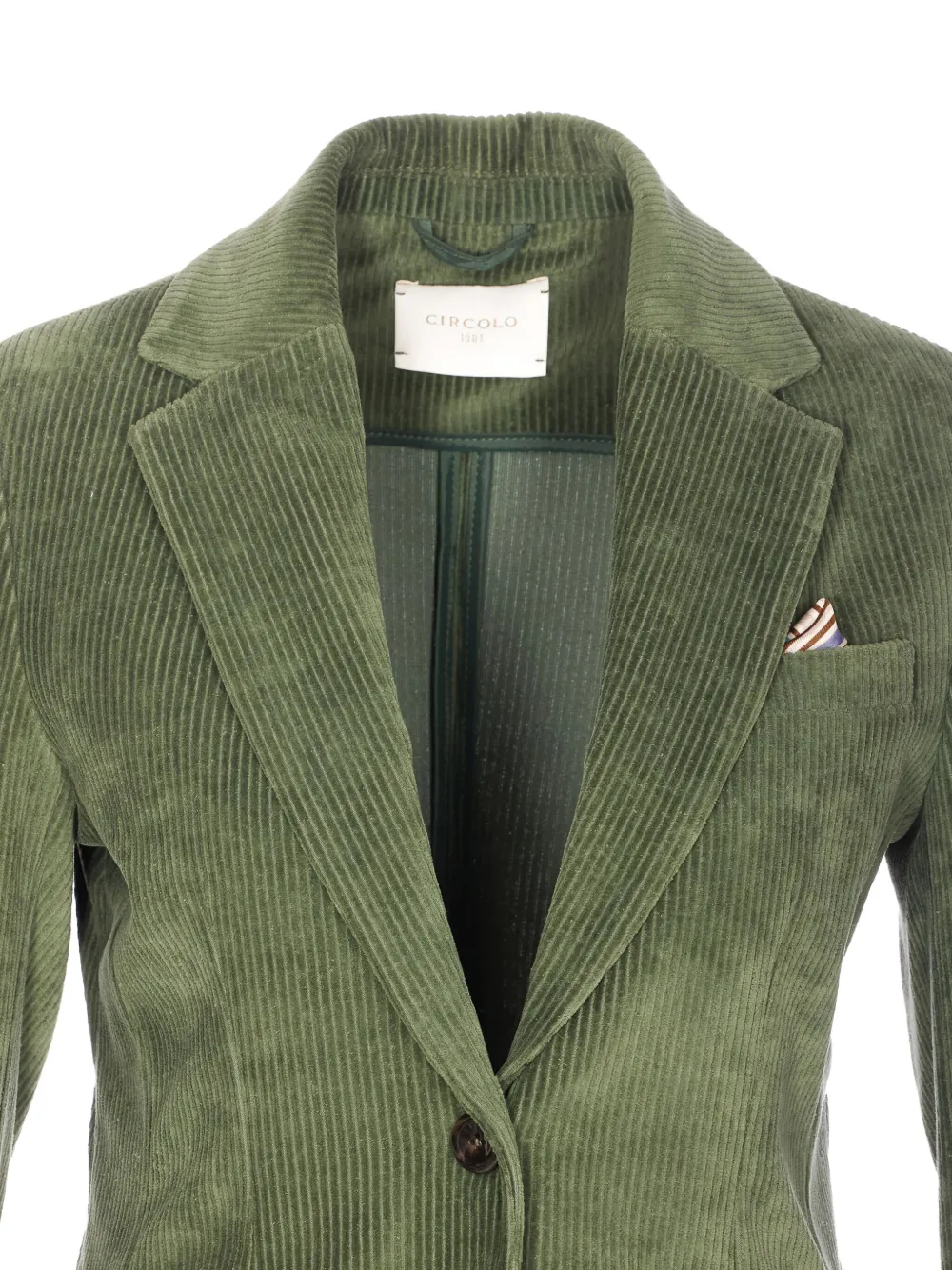 Circolo 1901 Long Sleeve Single Breasted Jacket With Pocket In Green