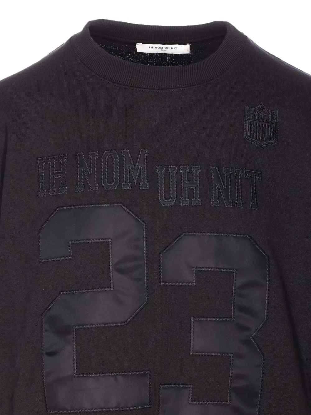 Ih Nom Uh Nit Crewneck Long Sleeve Number Print Sweatshirt In Black