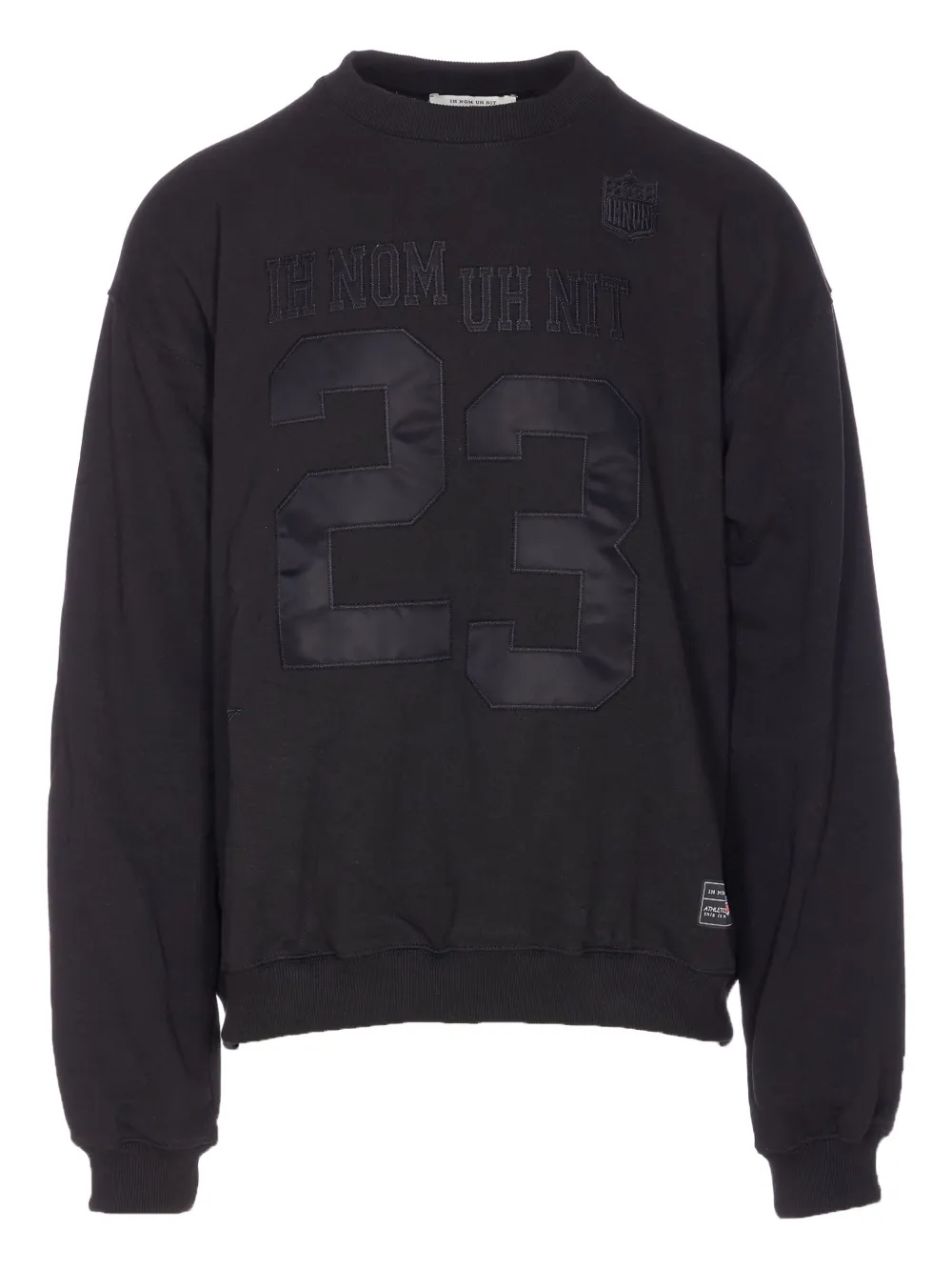 Ih Nom Uh Nit Crewneck Long Sleeve Number Print Sweatshirt In Black