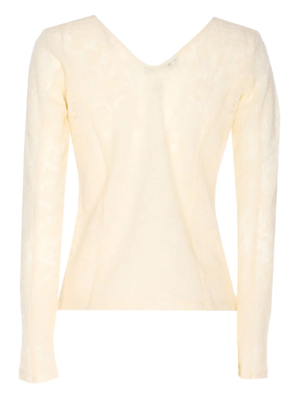 PINKO Michetti lace V-neck top - Beige