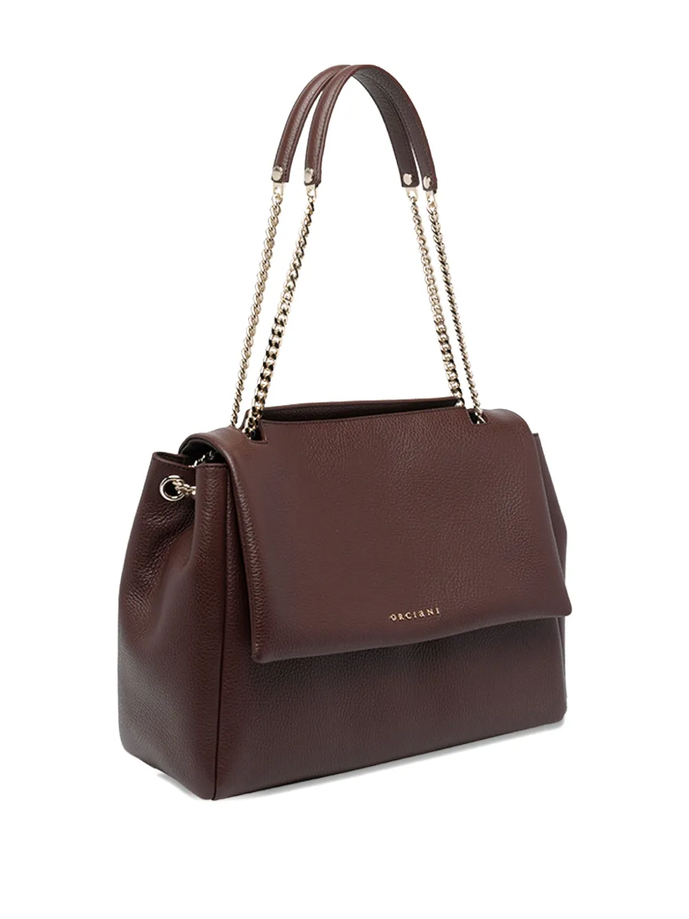 Orciani Medium Sveva Sense Shoulder Bag With Chains In Brown