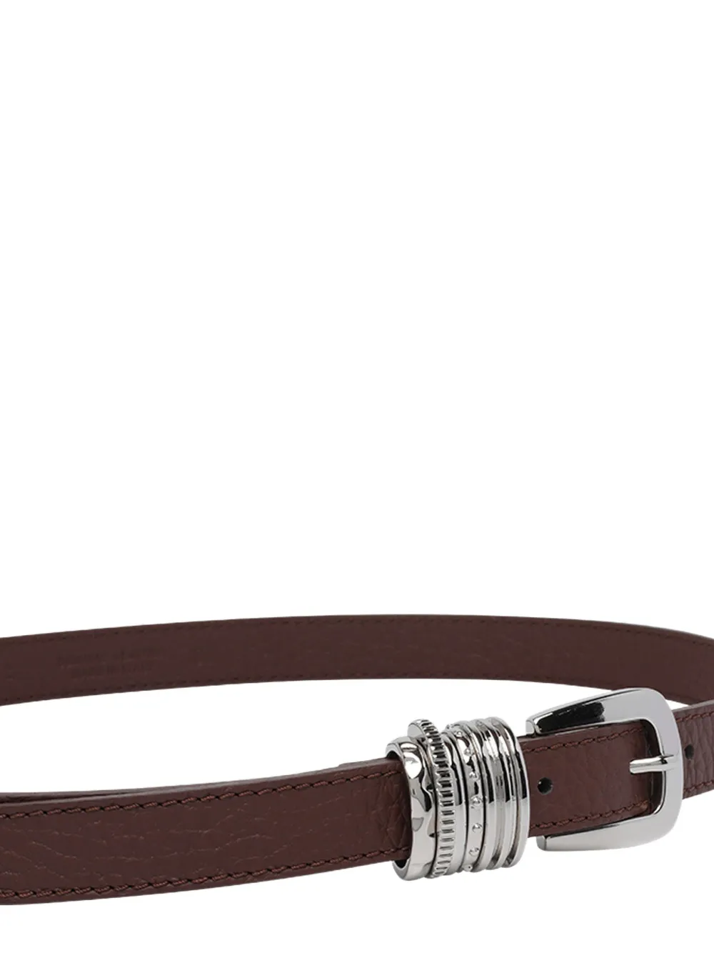 Orciani leather ring belt - Bruin