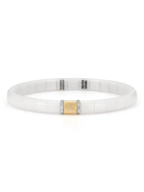 Roberto Demeglio 18K white and yellow gold Ceramic Pura diamond bracelet