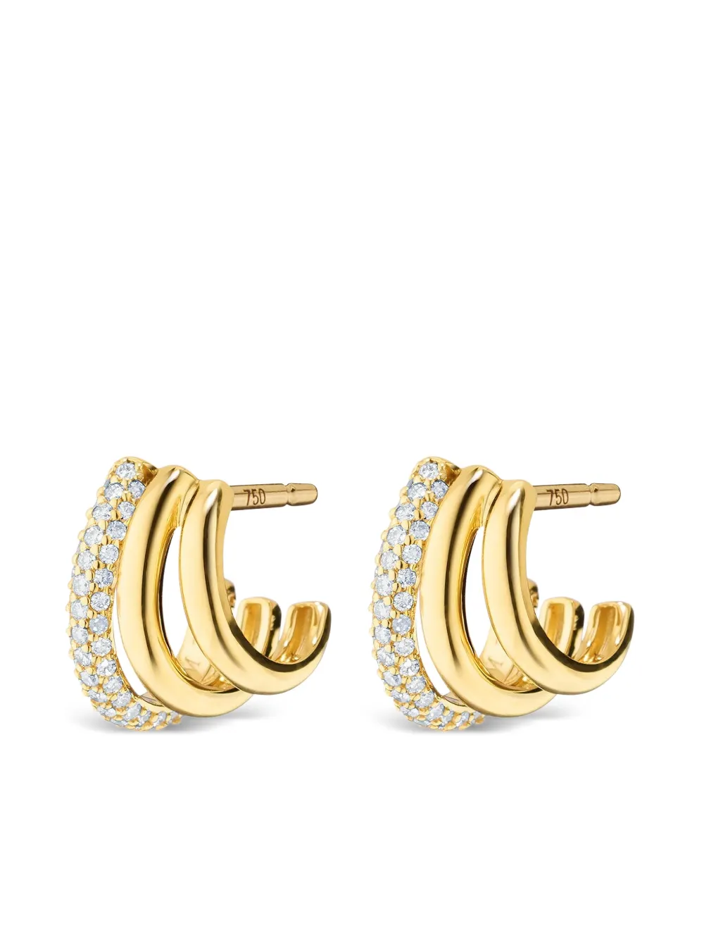 Monica Rich Kosann 18k Yellow Gold Rings Of Saturn Earrings In Gold