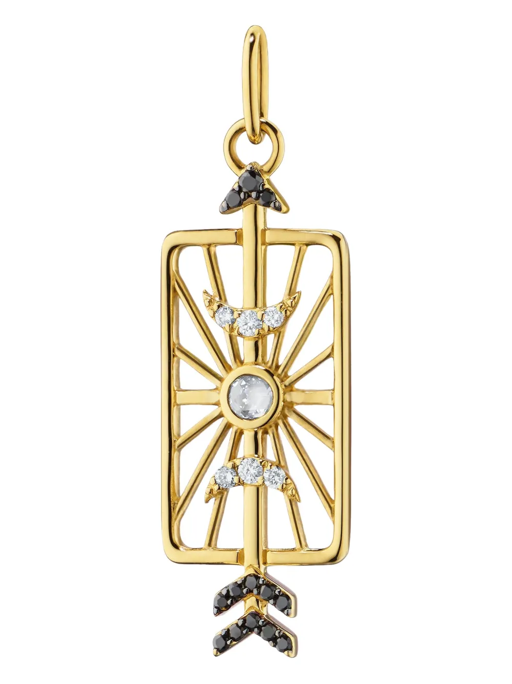 Monica Rich Kosann 18k Yellow Gold Shoot For The Moon Diamond Charm