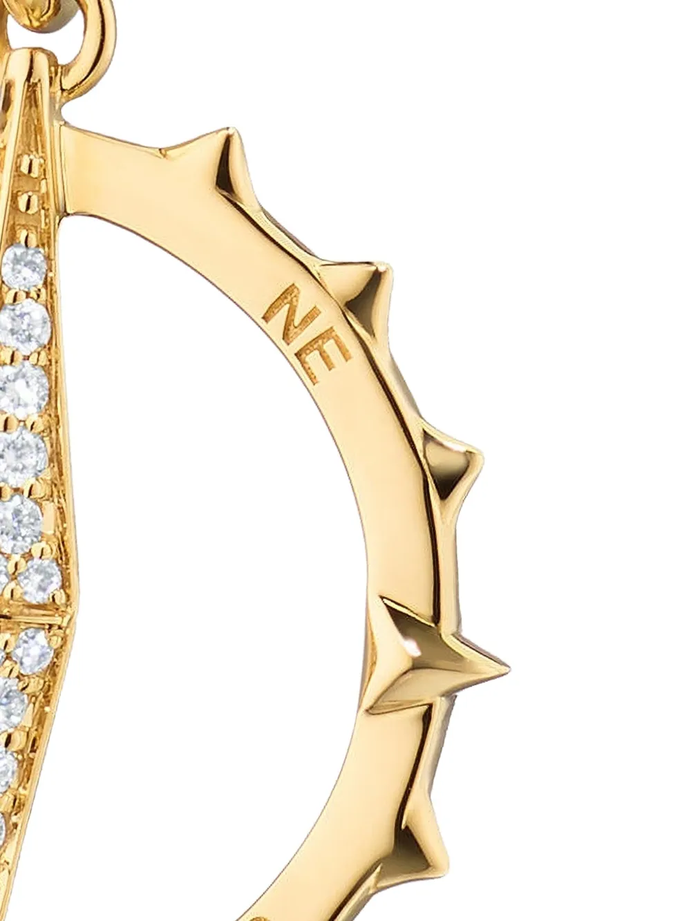  Monica Rich Kosann 18k Yellow Gold Adventure Compass Diamond Pendant 