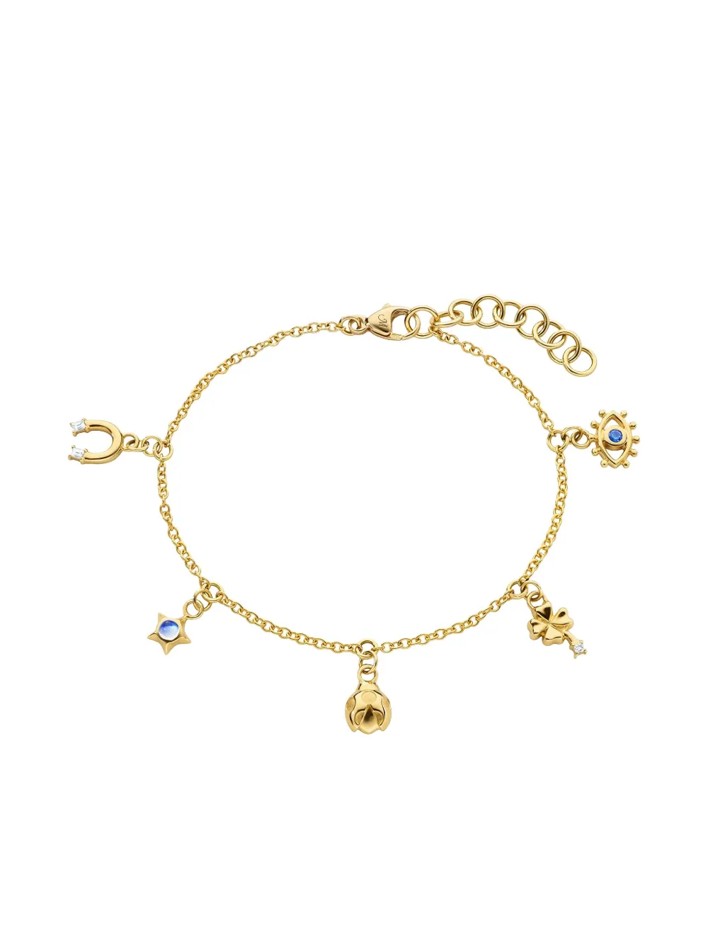 MONICA RICH KOSANN Bracciale My Lucky Charm in oro giallo 18kt con pietre