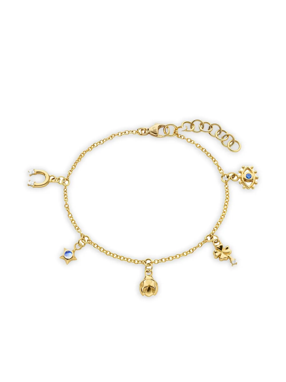 MONICA RICH KOSANN Bracciale My Lucky Charm in oro giallo 18kt con pietre