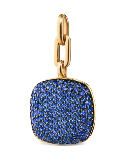 MONICA RICH KOSANN 18K yellow gold Rae sapphire locket