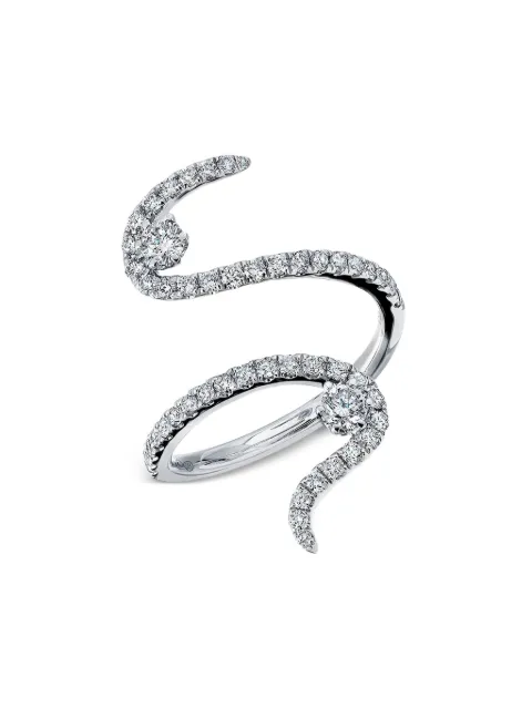 graziela 18K white gold Swirl diamond ring