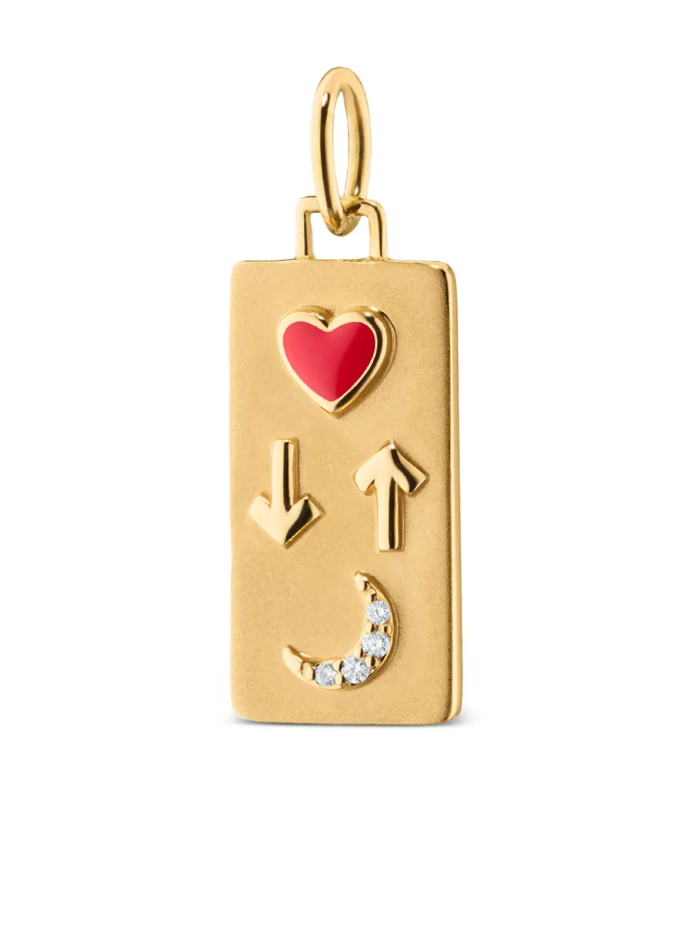 Monica Rich Kosann 18k Yellow Gold Love You To The Moon And Back Diamond Charm In Gold
