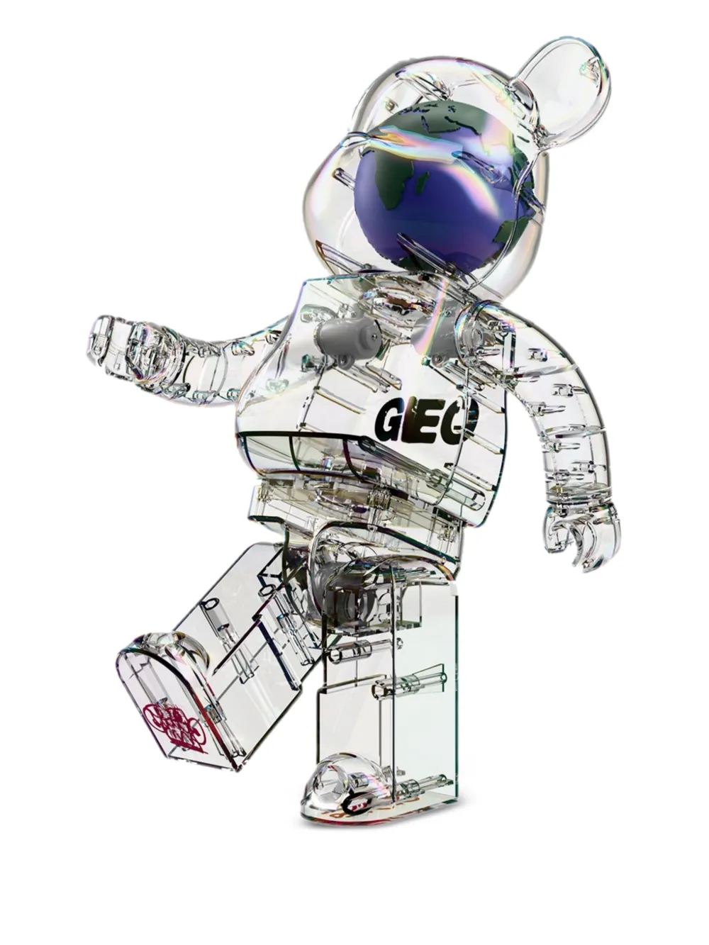 MEDICOM TOY x GEO BE@RBRICK Earth 100% And 400% Figure Set | White