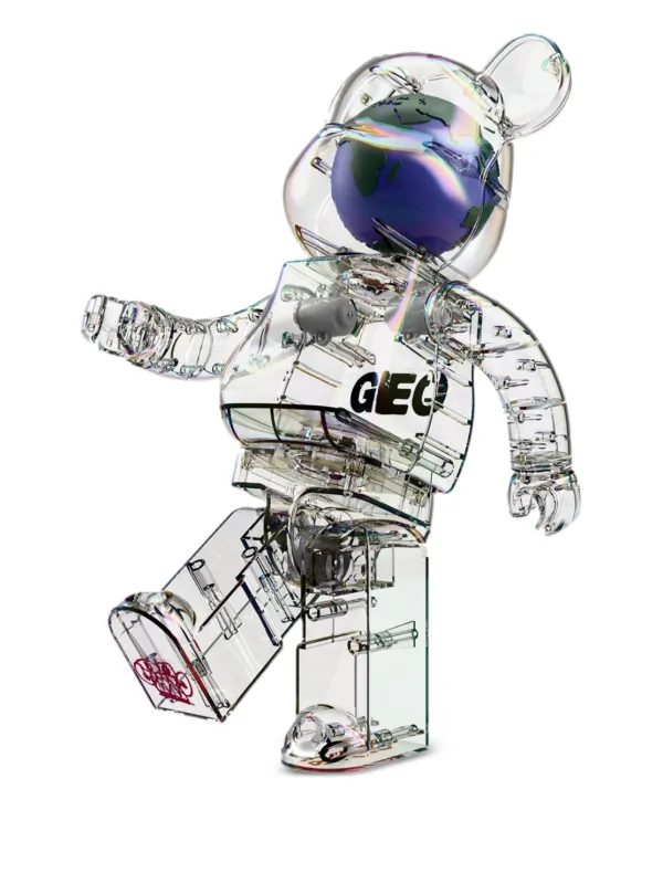 MEDICOM TOY x GEO BE@RBRICK Earth 100% And 400% Figure Set | White