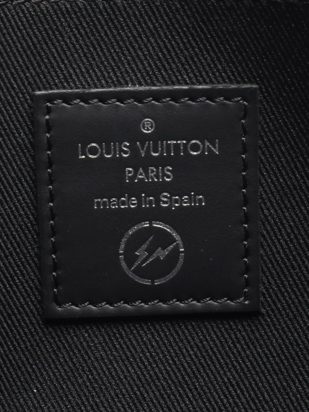 Pre-owned Louis Vuitton 2017 Monogram Eclipse Flash Fragment Ipad Case Clutch Bag In Black