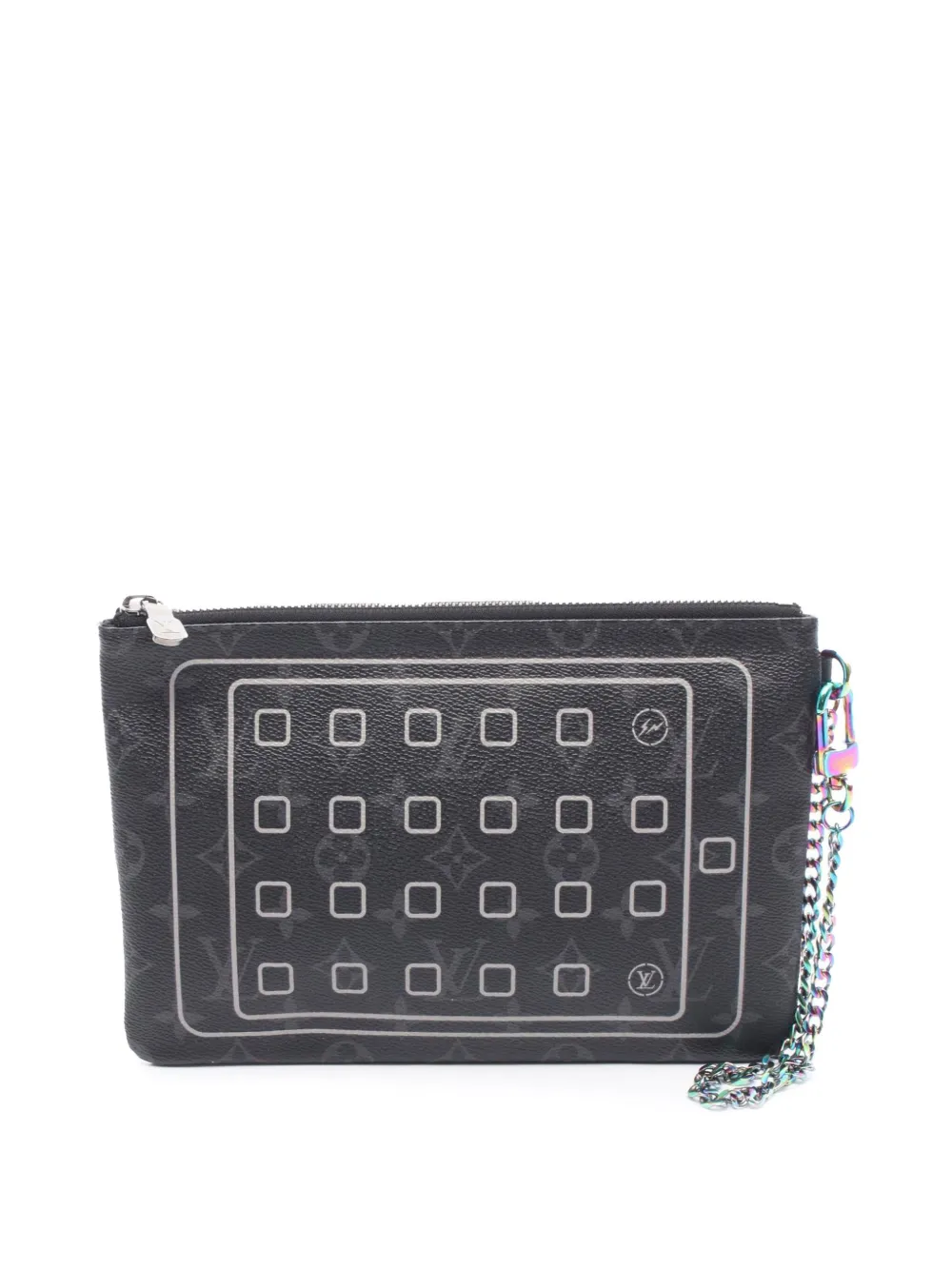 Louis Vuitton Pre-Owned bolso de mano tipo funda para iPad Monogram Eclipse Flash Fragment 2017 | negro | Image 1