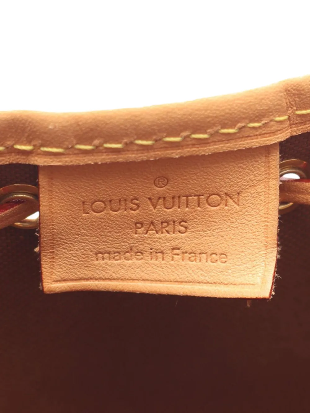 Pre-owned Louis Vuitton 2017 Monogram Nano Noe Bucket Bag In Brown