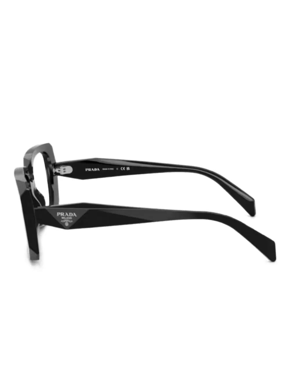 Prada Eyewear Bril met geometrisch montuur Zwart
